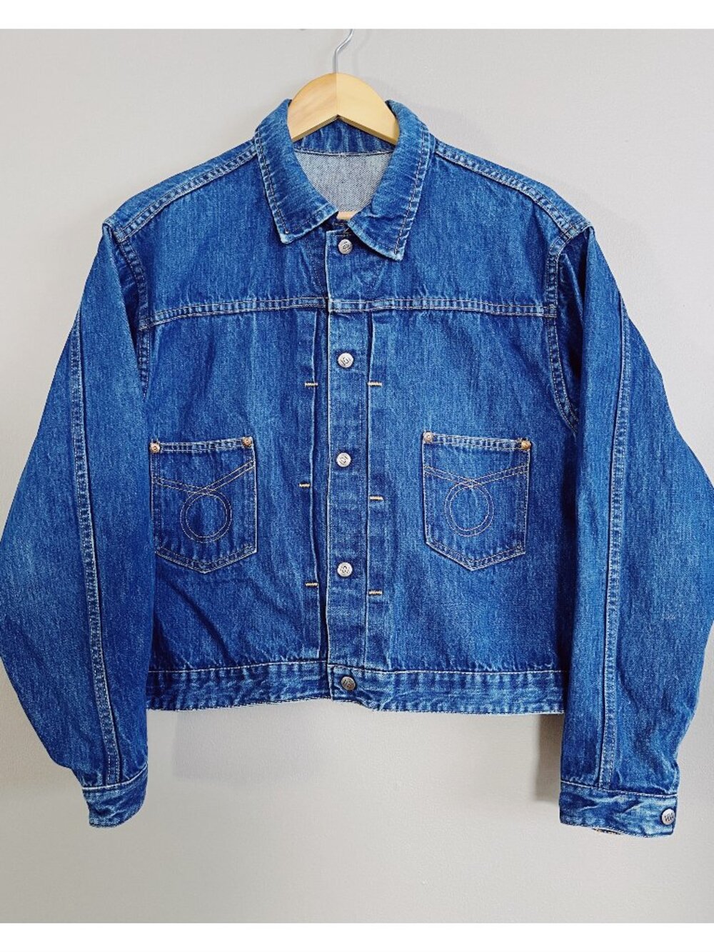 VTG 50s Montgomery Ward Powerhouse 101 Sz L 44 Indigo Selvedge Denim Jacket
